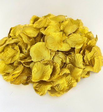 Штучні пелюстки троянд золотого кольру 47231 фото